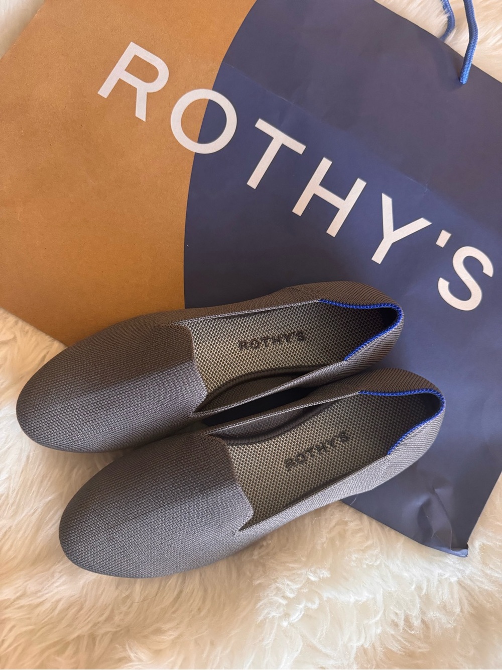 Rothy's 7.5 Gray Slip-On Loafer